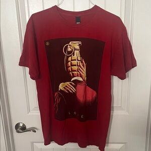 Obey Red Graphic Short Sleeve Tee